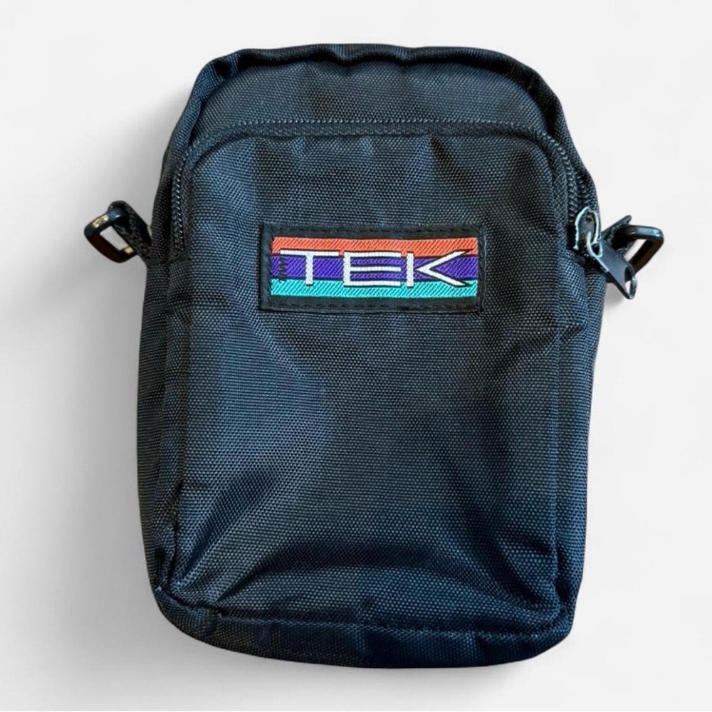 Vintage 90's TEK Black Nylon Mini Bag Pouch belt loop bag